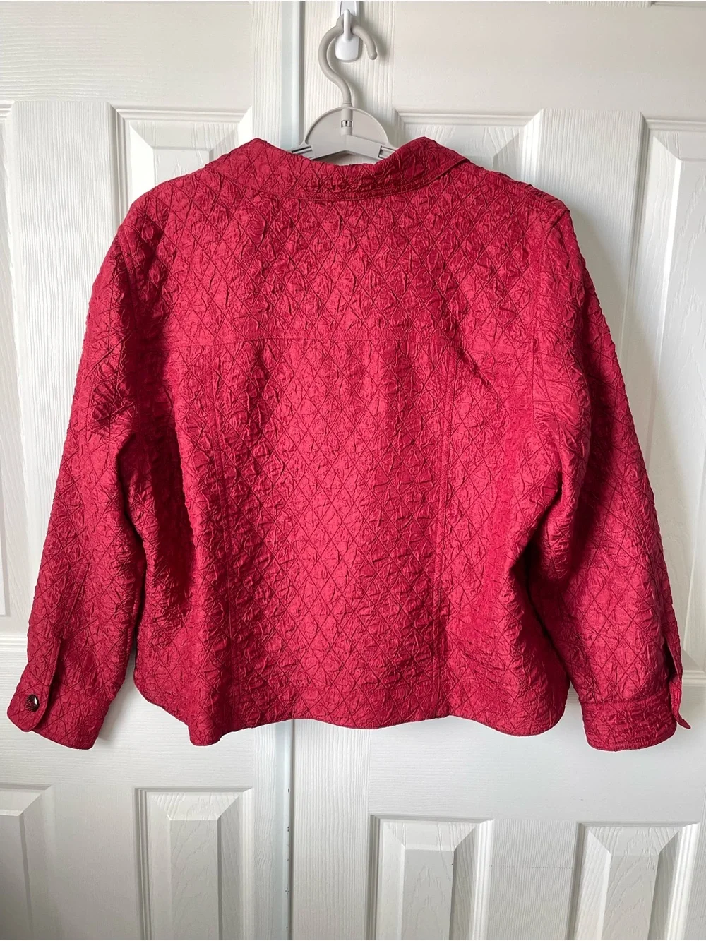 Coldwater Creek Women’s Size PXL Red Quilted Textured Jacket